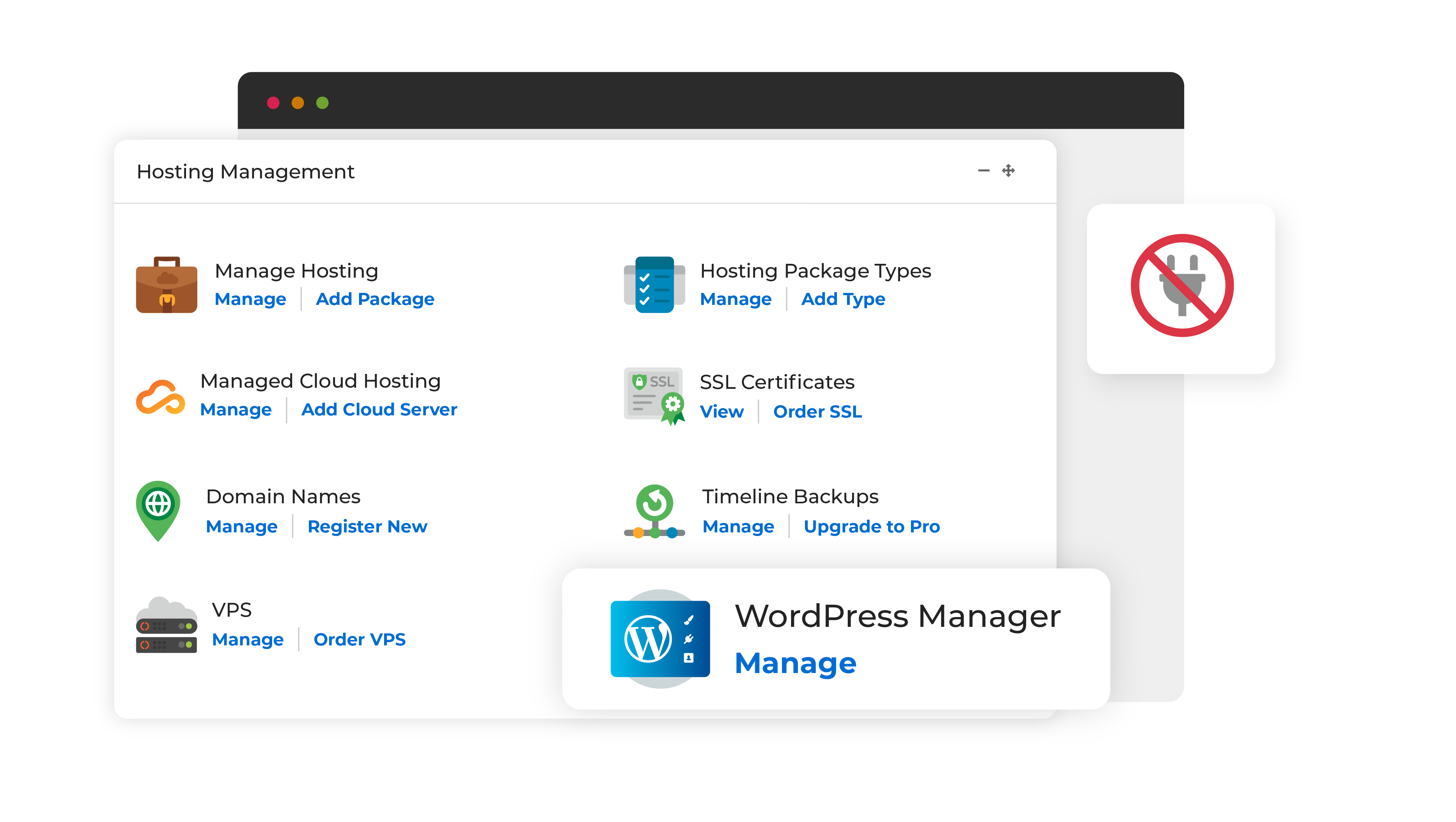 WordPress manager within My20i